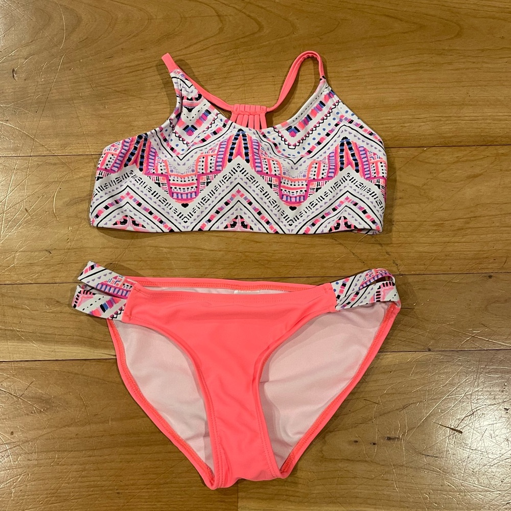 Glitter Beach Big Girls 2-Pc. Macrame Bikini
